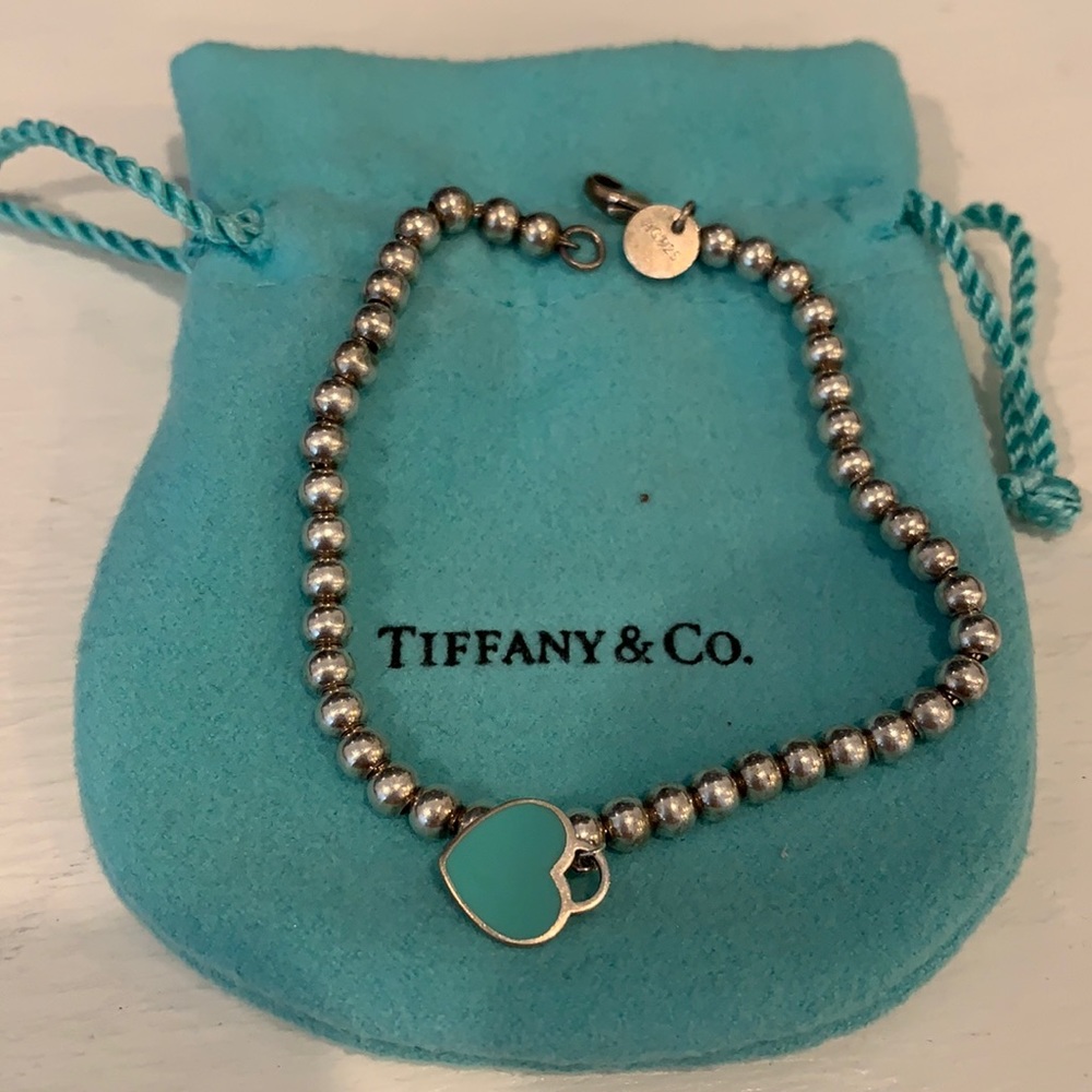 Tiffany silver beaded bracelet